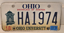 Rare Vintage Ohio University Ohio License Plate picture