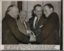 1955 Press Photo U.S. Senate Democrats at Caucus Before 84th Congress picture