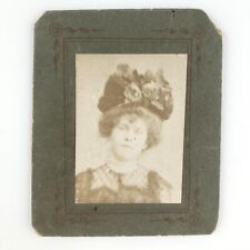 Philadelphia Woman Wearing Hat Photo c1890 Victorian Winner Penny Portrait A2816 picture