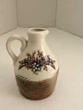Vintage Montrose Potteries - Miniature Scotch Whiskey Jug - Thistle Design picture