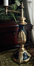 Rembrandt Vintage 1930s-40s Art Deco Brass & Black Enamel Swing-Arm Table Lamp picture