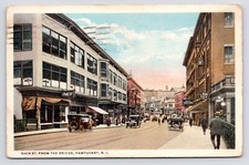 c1915-20s Pawtucket Rhode Island Main Street Downtown Pool Hall RI Postcard picture