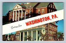 Washington PA-Pennsylvania, General Banner Greetings, Antique, Vintage Postcard picture