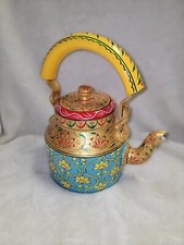 Kaushalam Vintage Hand Painted Steel Floral Kettle picture