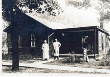Auburn Indiana RPPC Business Two Women Storefront House Real Photo Postcard picture