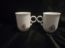 Porta Portugal Jardim Mug Pair Set 2 Barbara Wilson Fine Porcelanas Batalha picture