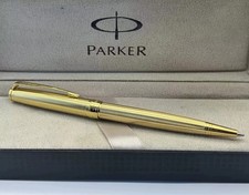 Parker Sonnet Series Ballpoint Pen Gold Circle Gold Clip Fine Nib Blue Ink picture