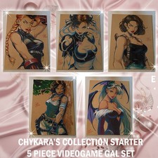 5PC SET Videogame Theme Special Artist Edition Prints 8.5x11 Signed by Keyeske picture