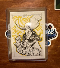 Topps 2026 Disney Sketch Card 1/1 Sketch Hard Signed Captain Hook JMN D23 picture