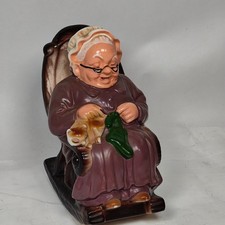 Lefton Retirement Fund Grandma in Rocking Chair Vintage Piggy Bank, Japan picture