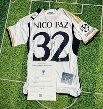 NICO PAZ REAL FIRST GOAL DEBUT JERSEY AUTOGRAPHED AND CERTIFIED COA VIDEO PROV picture