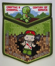 Minecraft Scout Themed OA Flap Patch Set Arrowmen Cheerful Service Spoof picture