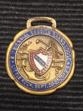 Antique 1916 A.O.U.W Ancient Order of United Workmen Little Rock AR Watch Fob picture