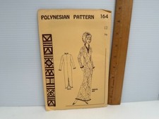Vintage POLYNESIAN PATTERNS #164 Sheath MUU Uncut SIZE 12 picture