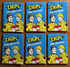 1979 Donruss CHIPS Unopened Wax Pack 6 packs TV Show Photo Cards Pulled From Box picture
