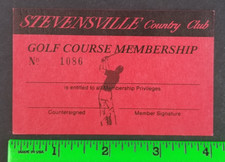 Vintage Stevensville New York Country Club Golf Membership Business Card picture