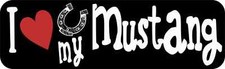 10x3 I Love My Mustang Bumper Sticker Vinyl Window Decal Stickers Decals Color picture