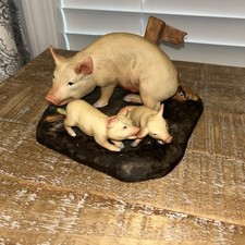 Fred Aman Forever Nature Limited Edition 1979 Pigs And Piglets E1419 picture
