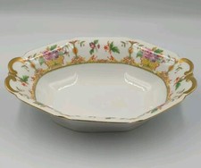 Vintage Epiag Czechoslovakia Printemps Floral And Gold Serving Bowl picture