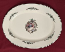VTG 1990’s PFALTZGRAFF HOLLY JOY 14.5” OVAL STONEWARE PLATTER DISCONTINUED EUC picture