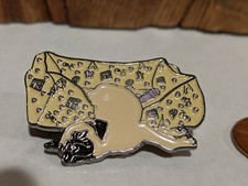 Pug Pin - lazy pug sleeping cute high quality  ENAMEL PIN Paris theme bed picture