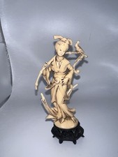 Faux-ivory figurine of Asian geisha picture