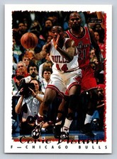 Topps 1995 Corie Blount Autographed Basketball Card Chicago Bulls #376 Signed picture