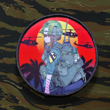 1st Cavalry Division, Vietnam-era Air Cavalry Troops female morale pinup patch picture