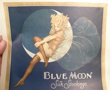 ORIGINAL 1926 PRINT AD GUSTAF TENNGREN BLUE MOON SILK STOCKINGS FLAPPER PIN-UP picture