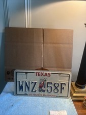 Texas License Plate 150 Years of Texas Statehood. Embossed. Vintage picture