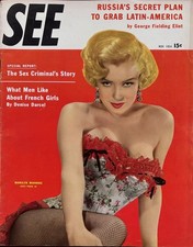1954 SEE Magazine Marilyn Monroe Cover Vintage Pin-Up Complete November Issue picture