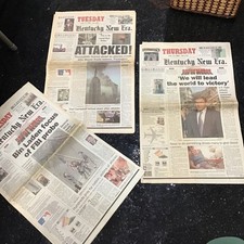 Kentucky New Era Newspaper Lot Sept 11-13 2001 9/11 Attacks Bin Laden Focus picture