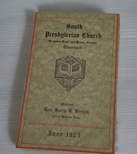 1925 South Presbyterian Church Cleveland OH Bulletin Rev Bergen sl picture