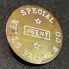 Antique Obsolete Wells Fargo & Co. Special Agent Pinback Badge picture