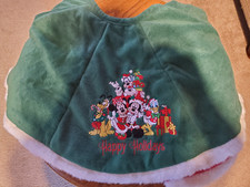 Vintage Disney Mickey Happy Holidays Christmas TREE SKIRT pluto donald goofy 40