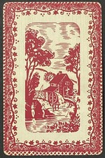 Water Wheel Men Fishing Vintage Single Swap Playing Card Joker picture