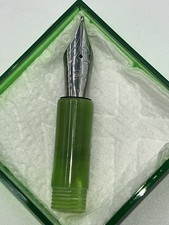 GW Pens John Greco Custom Fountain Pen Green Resin Section JoWo Broad B Nib picture