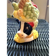 Vandor Pelzman Cow Salt and Pepper Shakers Stacking Nesting Set Vintage 1988 picture