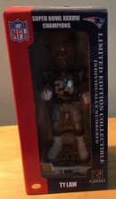 NFL TY LAW Super Bowl 38 New England Patriots Limited Edition Bobblehead picture