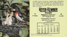 Pa Male Rose Breasted Grosbeak Heyer Kemner Realtors Calendar Sm Blotter picture