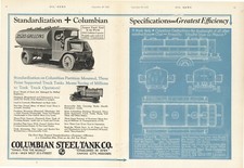 1921 Columbian Steel Tank Co. TRUE CENTERFOLD Print Ad: 2520 Gallon Mack Tanker picture