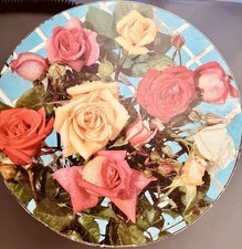 Vintage Peek Frean & Co. Biscuit Tin 9.5“ London England, Floral Design picture
