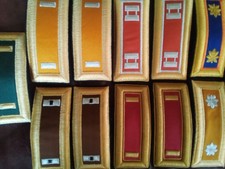 7 PAIR 14 US ARMY US OFFICER SHOULDER BOARDS STRAPS picture