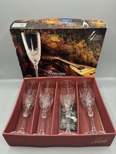 Vintage Cristal d’Arques Fontenay Crystal Champagne Flutes Set of 4 France picture