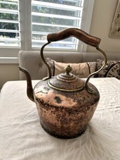 Antique Victorian Copper Kettle British RD Diamond Mark c1870 English picture