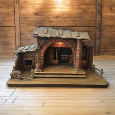 HUGE VINTAGE ANRI ULRICH BERNARDI STABLE~CRECHE~MANGER NATIVITY WALTER BACHER picture