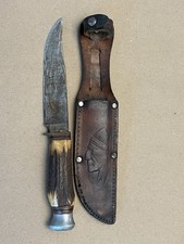 Vtg R.J. Richter Solingen Hunting Knife With Sheath Made In Germany picture