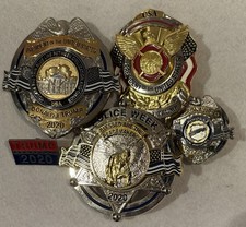 ASSORTMENT 5 METAL BADGES/LAPEL PINS-2020 POLITICAL ERA-  picture