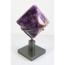 Diamond Amethyst Sculpture with Green Rotating Stand picture