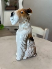 VTG MORTENS STUDIO TERRIER WIRE HAIR AIRDALE DOG SITTING FIGURINE 4.5” picture